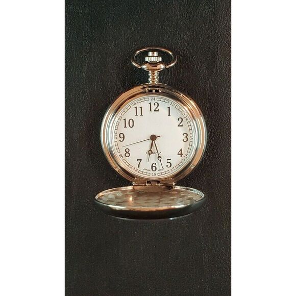 Usa American Flag & Bald Eagle Patriotic Quartz Pocket Watch Pocketwatch - Picture 10 of 12